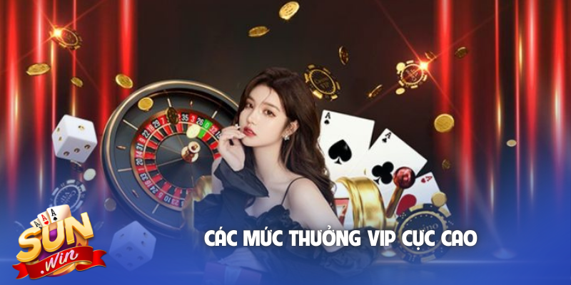 Các mức thưởng VIP cực cao