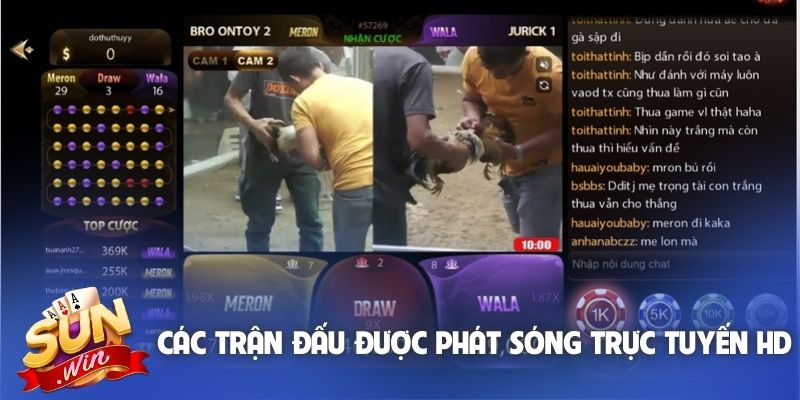 Các trận đấu được phát sóng trực tuyến HD sắc nét