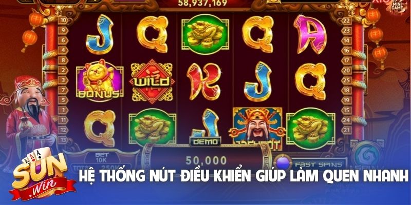 Hệ thống nút điều khiển giúp người chơi làm quen nhanh